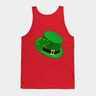 Hat with Shining Shamrock Tank Top